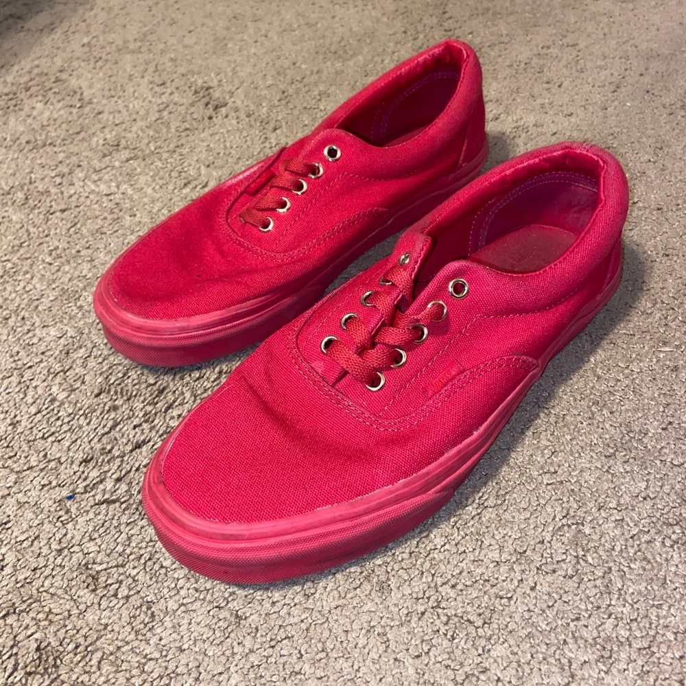 Red Vans Men Size 9